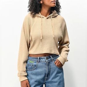 Ellis Natural Thermal Crop Hoodie